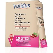 SHC4200 Validus Cranberry + Aloe Vera + Tea Tree + Hibiscus + Bearberry + D-Mannos 15 Sticks