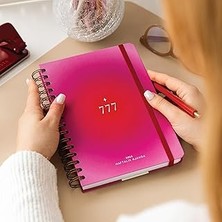 SHC4200 2026 A5 Spiralli Haftalık Ajanda 12 Aylık - Pembe Aura