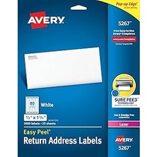 SHC4200 Avery Posta Adresi Etiketleri, Lazer Yazıcılar, 2.000 Etiket, 1/2x1-3/4, Kalıcı Yapıştırıcı, Kolay