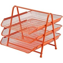 SHC4200 Mas Perfore 3'lü Evrak Rafı Seti Oranj