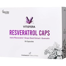 SHC4200 Vitisfera Resveratrol Caps – 200 Trans Resveratrol (Veri-Te®), Üzüm Çekirdeği Ekstresi, Querceti
