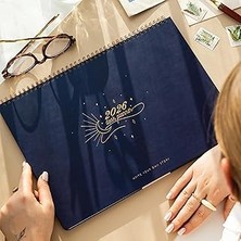 SHC4200 2026 Haftalık Spiralli Masaüstü Planlayıcı 24X34 cm - Desk Planner Lacivert