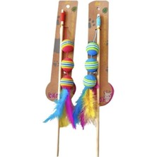 Feyza Design Renkli 3 Toplu Kedi Oyun Oltası Kedi Oyuncağı