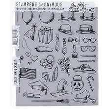 SHC4200 Tim Holtz Cling Stamps 7"x8.5"-Crazy Things