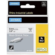 SHC4200 Rhinopro Isıyla Küçülen Serit 6mmx1,5m Beyaz/siyah