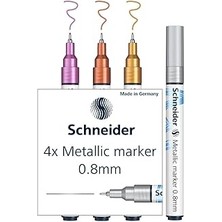 SHC4200 Schneider Paint-It Metalik Marker 4'lü Set (Set 2, Çizgi Kalınlığı 0,8 Mm, Yeni Pigment Teknol