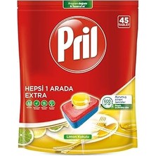 SHC4200 Pril Hepsi Bir Arada Extra Tablet Bulaşık Deterjanı 45 Yıkama 1 x 45 Tablet