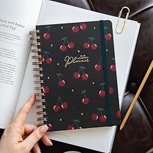 SHC4200 2025-2026 A5 Spiralli 16 Aylık Akademik Ajanda - Kiraz