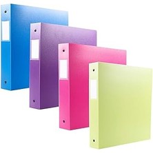 SHC4200 Filexec 3 Yüzük Binder, 1 Inç Capacidad, Opaco, Ölçüler Carta, Paket De 4, Azul, Pembe, Morado, Ver