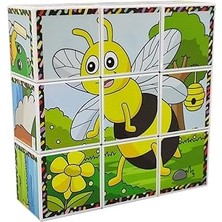 SHC4200 Küpss Uçan Hayvanlar 3D Manyetik Puzzle (9 Mıknatıslı Küp 6 Yapboz)