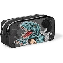 SHC4200 Coral High Siyah Dinozor Kalem Çanta, Iki Bölmeli 22299