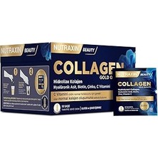 SHC4200 Nutraxin Beauty Gold Collagen C Vitamini, Hyalüronik Asit, Kolajen Edici Gıda (1 x 30 Adet)