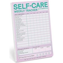 SHC4200 Knock Knock Self-Care Haftalık Izleyici Pad, Adım Adım Self-Care Listesi Not Defteri (Paste