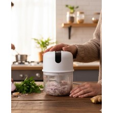SHC4200 Mey Ithalat® USB Şarjlı Mini Rondo Sarımsak Soğan Zencefil