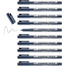 SHC4200 Edding 1880 Teknik Çizim Kalemi - Siyah - 10 Kalem - 0,2 mm Çizgi Genişliği