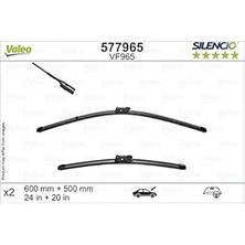 SHC4200 Valeo Silencio Flat Blade Set Silecek Seti Volvo XC40 (2019-2023) (600+500 Mm) 577965