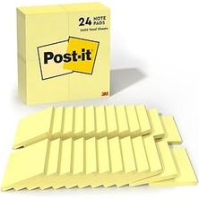 SHC4200 Post-It Notlar, 7,6 x 7,6 Cm, 24 Ped, Kanarya Sarısı, Temiz Çıkarma, Geri Dönüştürülebilir