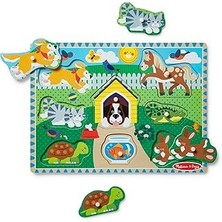 SHC4200 Melissa &amp; Doug 19053 Ahşap Tutmalı Yapboz, Evcil Hayvanlar