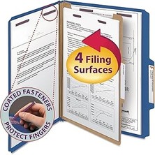 SHC4200 Smead Sınıflandırma Klasörü, Mektup, Merkezin 2/5 Sağ, 1 Bölücü, Koyu Mavi, Kutu Başına 10 (13732)