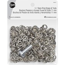 SHC4200 Dritz Çıtçıtlı 2 Halka Kenarları Boyut 16 Nikel Çıtçıt Alet Bağlantı Elemanları Dahil, 7/16