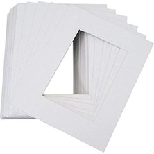 SHC4200 25 Adet 8 x 10 Beyaz Resim Mat Mat Beyaz Core Schraegschnitt Için 5 x 7 Foto + Arka Taraf + Toz Tor