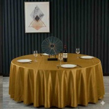 Ayzen Home Yuvarlak Masa Için Saten Masa Örtüsü 190 x 190 cm