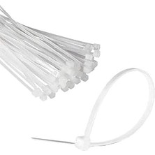 SHC4200 Plastik Cırt Kelepçe, 4.8X350 Mm, Kablo Bağlama Aparatı, Beyaz