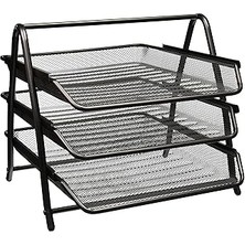 SHC4200 Greenco Mektup Tepsisi Masa Düzenleyici, 3 Katmanlı Mesh Kağıt Tepsisi, Belge, Mektup, Ofis Kağıt D