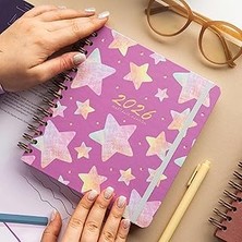 SHC4200 2026 18X20 Spiralli Haftalık Kare Ajanda 12 Aylık - Yıldız