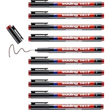 SHC4200 Edding 141 F Permanent Kalem - Asetat Kalemi Kırmızı - 10 Kalem - 0,6 mm Yuvarlak Uç