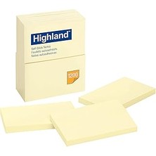 SHC4200 Highland Notlar, 3 x 12,7 Cm, Sarı, 100 Arasında, 12 Adet