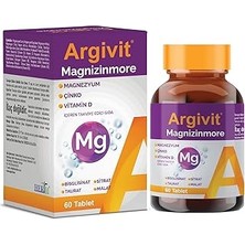 SHC4200 Argivit Magnizinmore Magnezyum, Çinko D Içeren Edici Gıda 60 Tablet