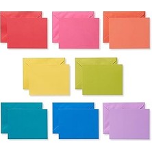 SHC4200 American Greetings Tek Panel Zarflı Boş Kartlar, Gökkuşağı Renkleri (200 Sayım)