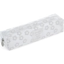 SHC4200 Miquelrius Kalem Çantası Mr Beyaz Çiçek Işlemeli