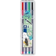 SHC4200 Staedtler 334 Sb4 Triplus Üçgen Fineliner Klasik Renk 0.3 mm 4'lü Set