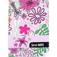 SHC4200 Serve Note Defter 15 x 21 Cizgili Desenli̇ Seker Pembe