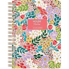 SHC4200 Le Color Botanical Spiralli Defter Kareli Kırmızı 17X24 cm