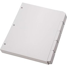 SHC4200 Oxford Bağlayıcı Bölücüler Üzerine Boş Yazma, 1/5 Kesilmiş Sekmeler, 5 Sekmeli Sette 3 Delik