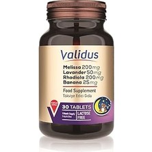 SHC4200 Validus Lavander + Banana + Melissa + Rhodiola + Jasmin 30 Tablets