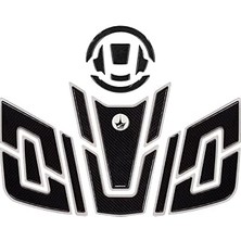 SHC4200 19 Parça Cf 650 mt 2025 ile Uyumlu Kaydırmaz Tank Pad – 6d Karbon | Çizilmeye Karşı Kalkan, Motosik