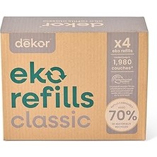 SHC4200 Bebek Bezi Dekor Eko Klasik Bebek Bezi Kovası Yedekleri | 4'lü Paket