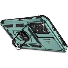 Epilons Mey Ithalat® Redmi Note 11 Pro Kılıf Pars Lens Yüzüklü Silikon - Yeşil