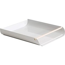 SHC4200 U Brands Metal Kağıt Tepsisi, Mektup Boyutu, Masaüstü Aksesuarı, Ark Koleksiyonu, Gri, 3548A02-06