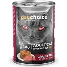 SHC4200 Prochoice Yetişkin Kediler Için, Tahılsız, Dana Etli Ezme, 400 G x 12 Adet