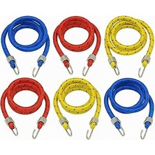 SHC4200 Bagaj Ahtapotu 6’lı Asorti Set, 100 cm Sabit 1,5 mt Uzayabilen Kalın Bagaj Lastiği, Kancalı Gerg