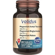 SHC4200 Validus Magnesium Complex Bisglycinate Taurat Malat B6 D3 1000 Iu 30 Tablets