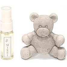 SHC4200 Mi̇ssi̇ Gri Ayıcık Taşlı Black Vanilya Araba/araç Kokusu (20 ml Esans ile Birlikte)