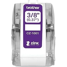 SHC4200 Brother Orijinal CZ-1001 3/8" (0,9 Cm) 9 mm Genişlik x 13 Ft (5 M) Uzun Etiket Rulosu Çinko Sı