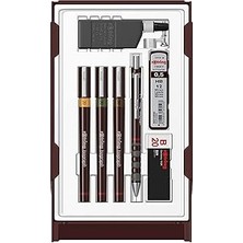 SHC4200 Rotring Isograph College Teknik Çizim Seti, 3 Adet Teknik Çizim Kalemi (0,2 Mm, 0,3 Mm, 0,5 Mm) + 1
