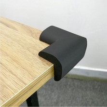 Epazzar 10LU Siyah Kauçuk Bebek Çocuk Masa Sehpa Ünite Kenar Köşe Darbe Koruyucu Güvenlik Seti